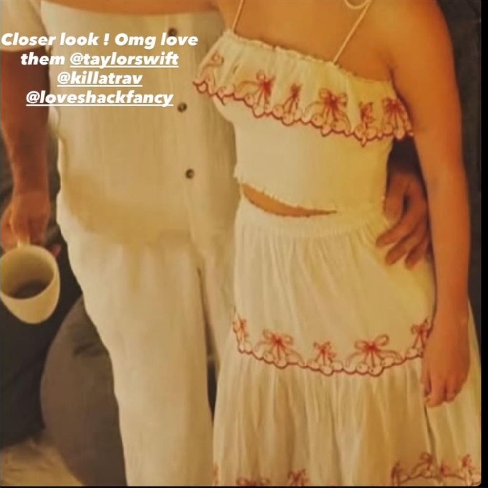 LOVESHACKFANCY SKIRT SET ASO Taylor Swift